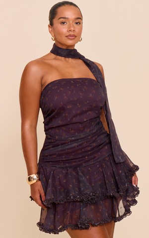 Orchid Cord Frill Overall Dress