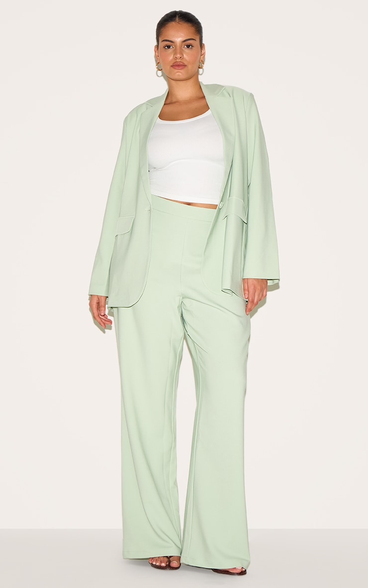 Plus Sage Tailored Structured Blazer image 3