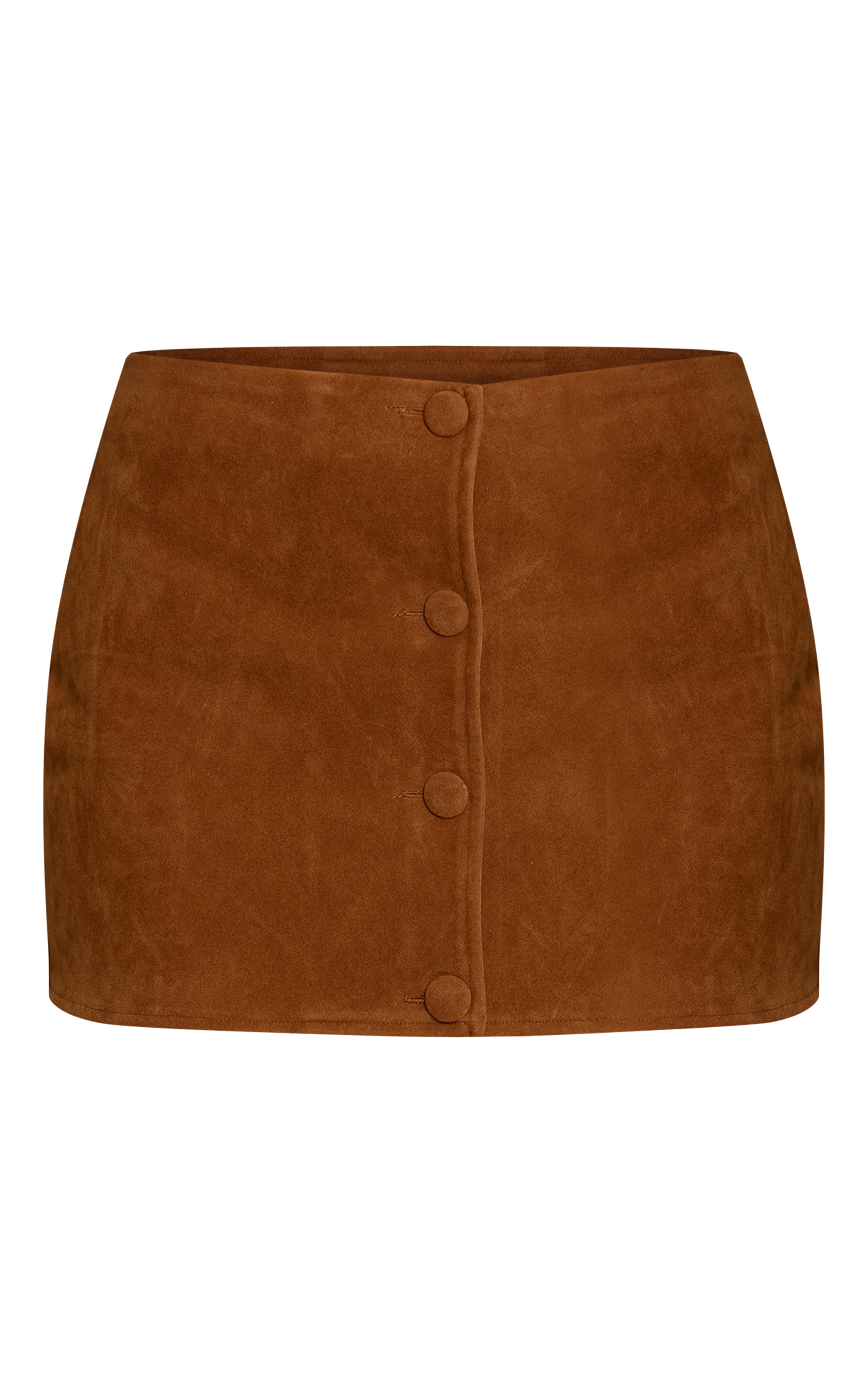 Mini-jupe en suédine marron clair à boutons image 6