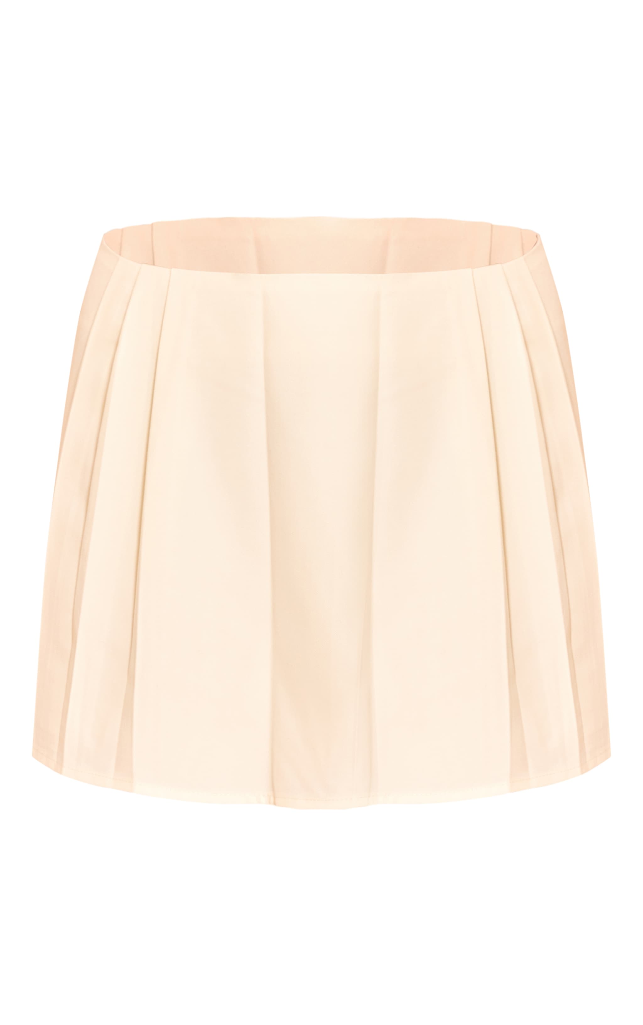 Mini-jupe tissée crème plissée image 6