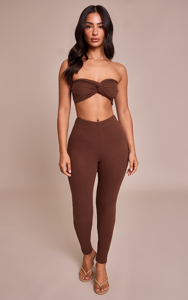 Petite Chocolate Super Soft Ruched Leggings 