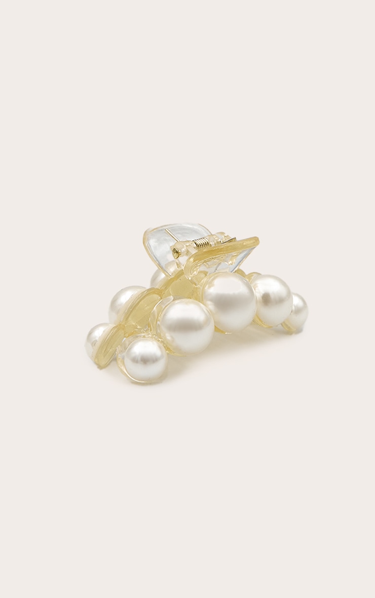 Clear Pearl Hair Claw image 2
