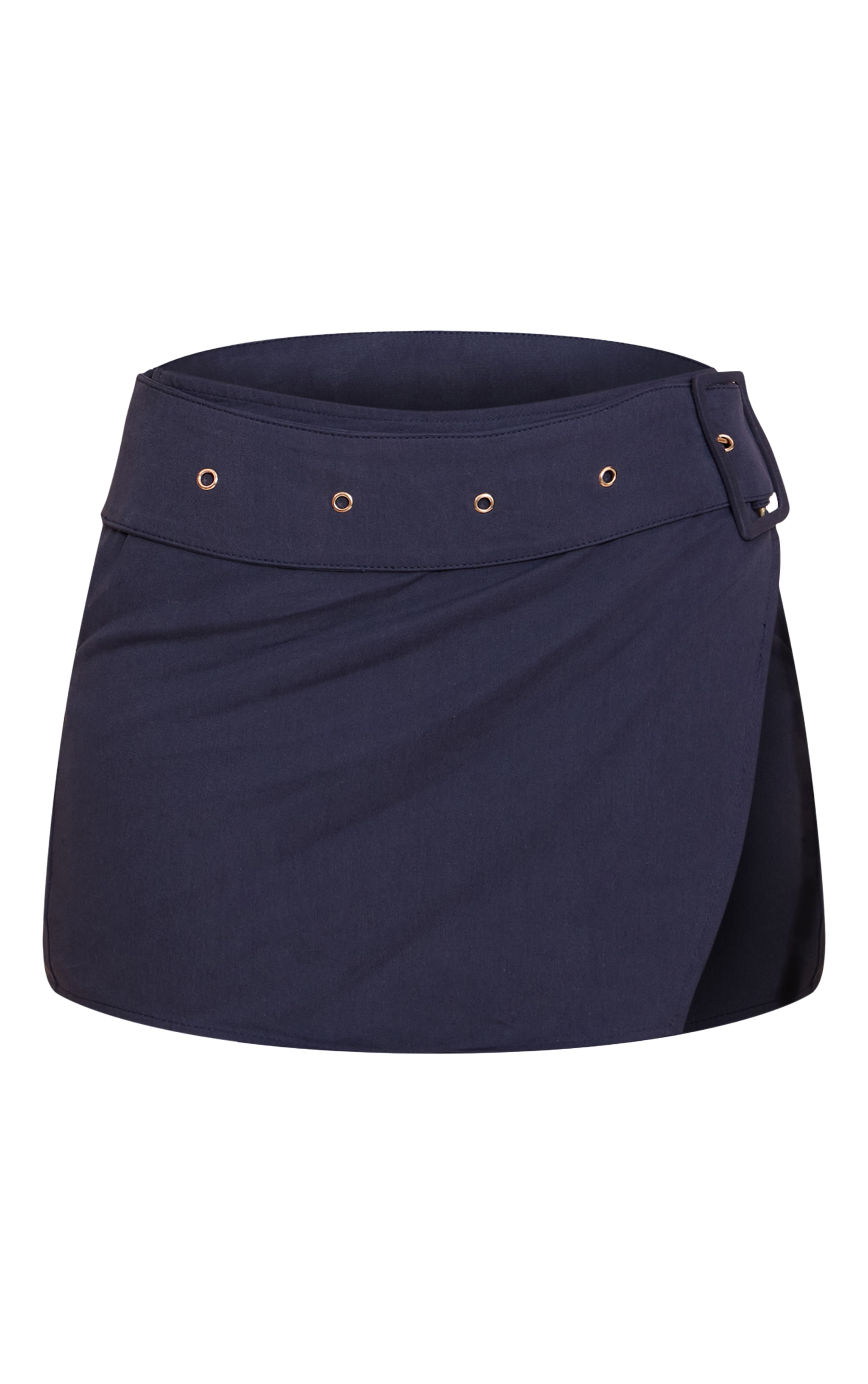 PLT Label Navy Belt Detail Wrap Mini Skirt image 6