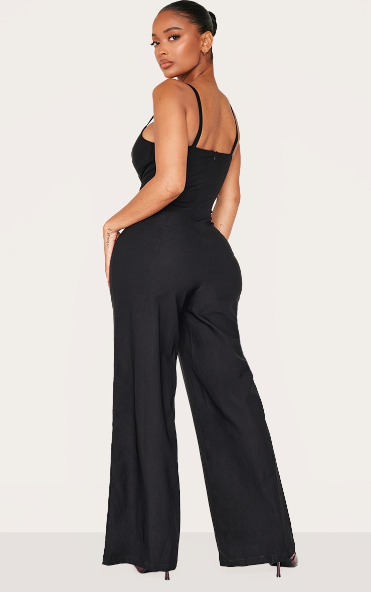 Shape Black Tailored Corset Wide Leg Jumpsuit image 2