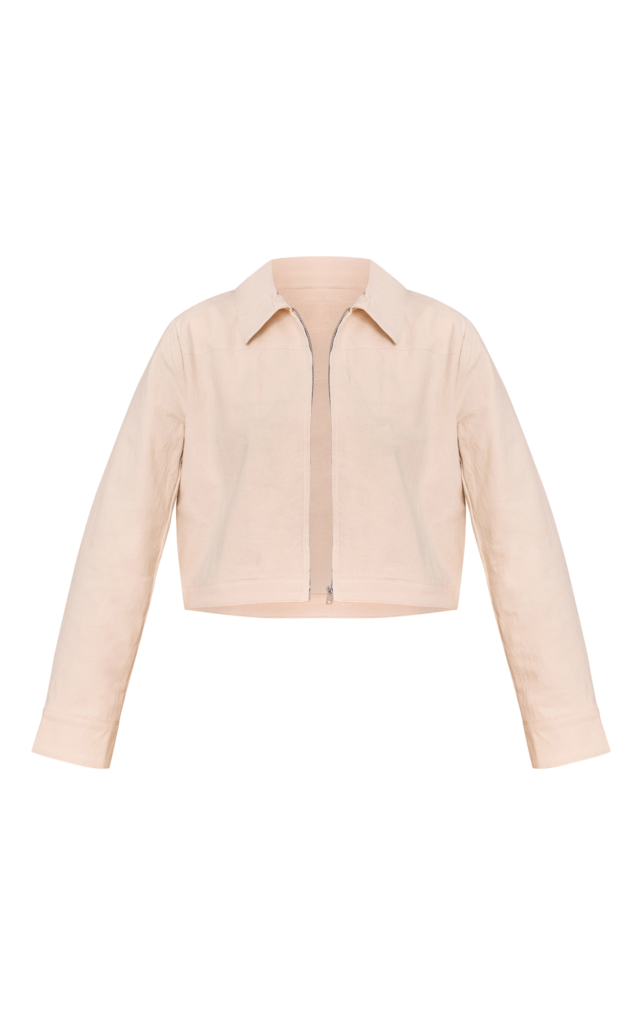 Veste en coton crème à épaules carrées image 5