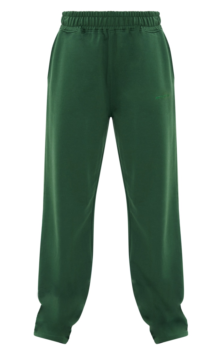 PLT Forest Green Embroidered Wide Leg Sweatpants image 3