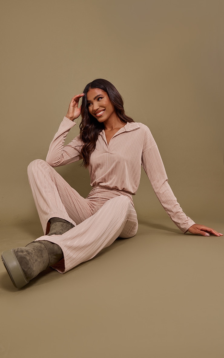 Stone Thick Rib Oversized Jumpsuit image 4