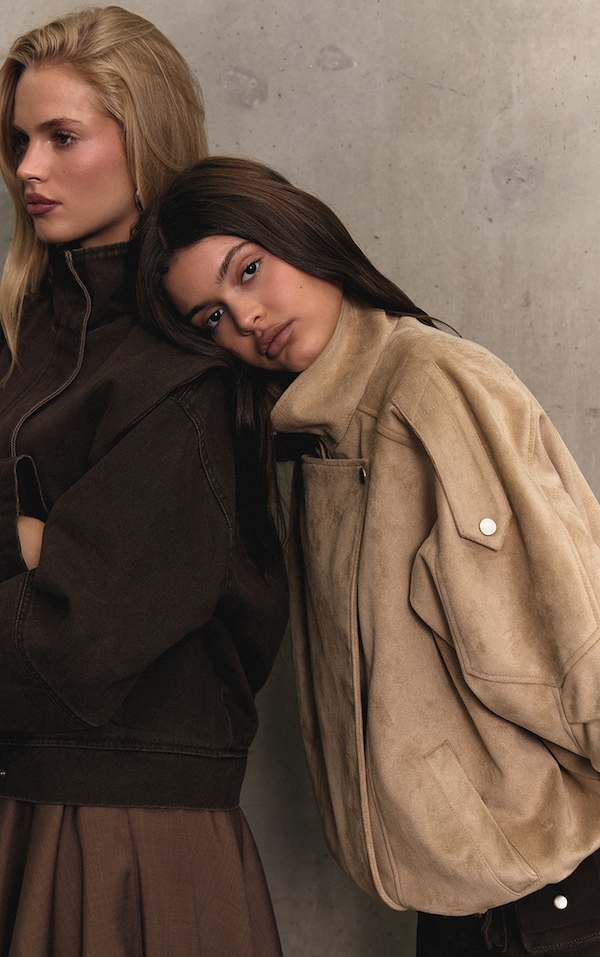 Sand Funnel Neck Low Belt Soft Suede Biker Jacket