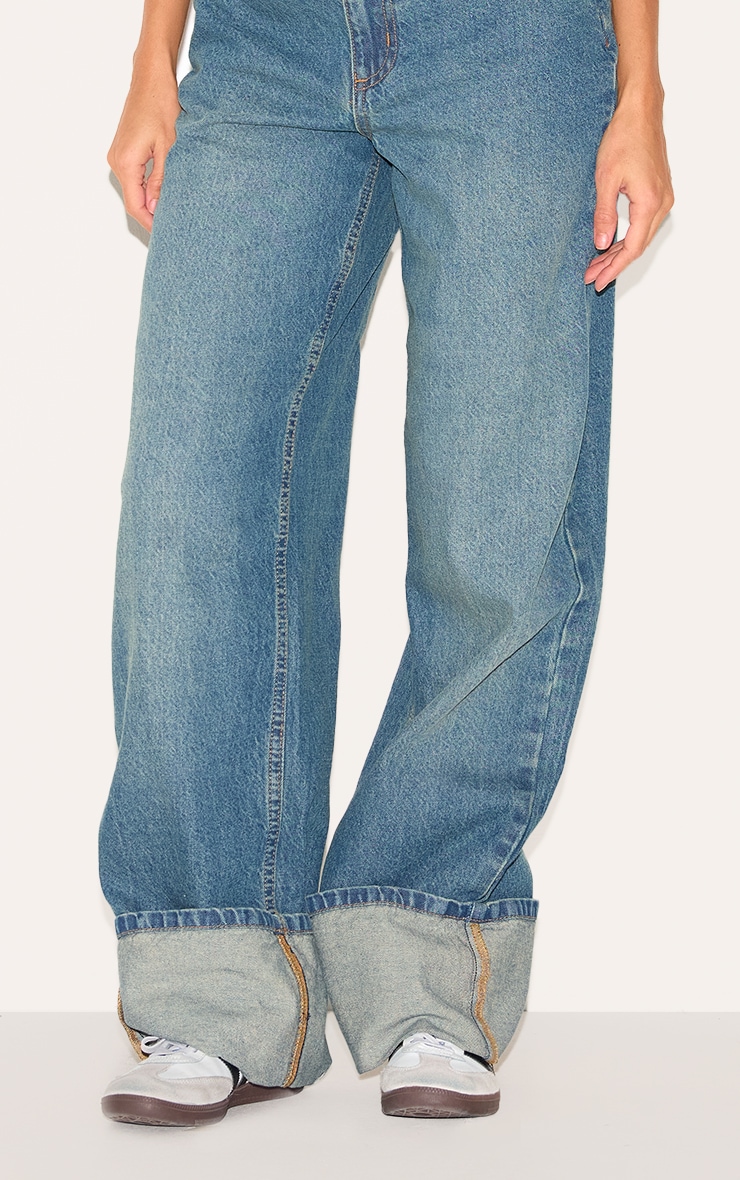 Vintage High Waist Turn Up Leg Jeans image 4