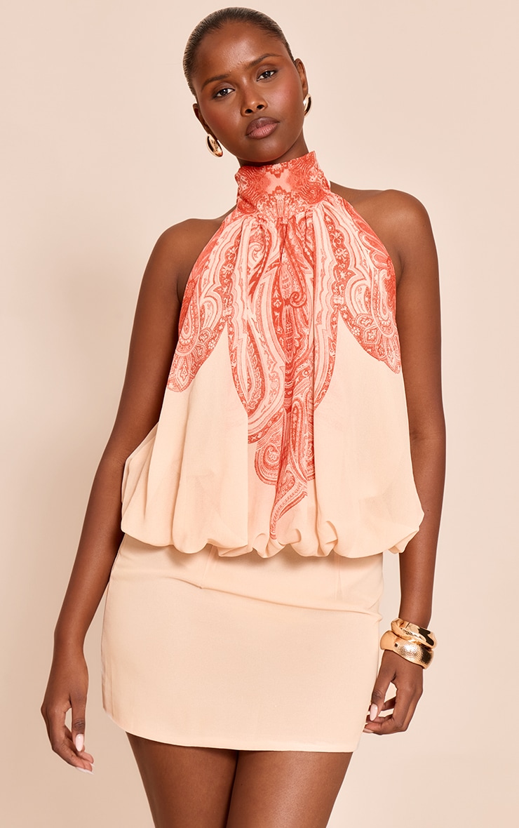 Pink Chiffon Mini Skirt image 4