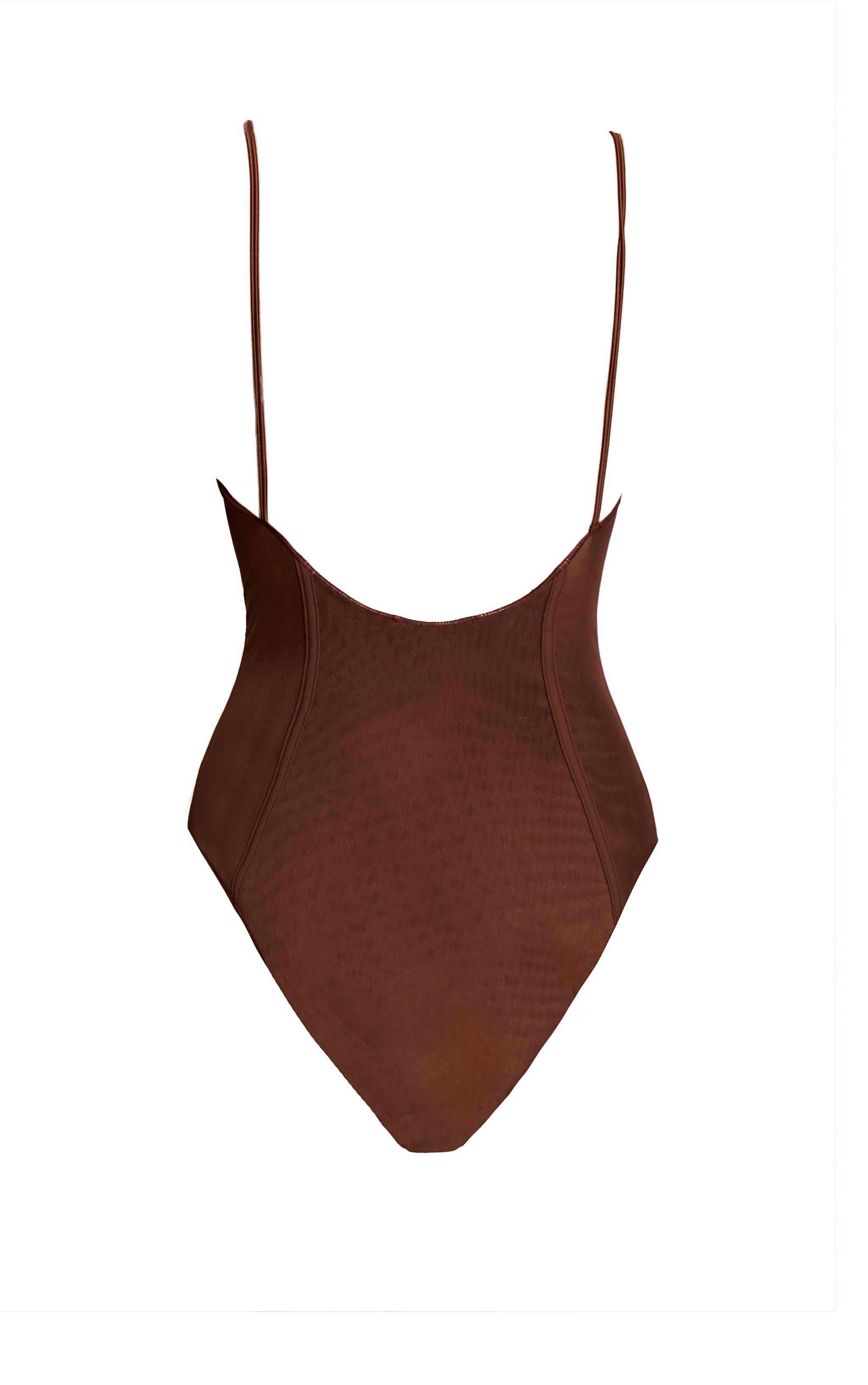 Chocolate Stretch Strappy Bodysuit  image 6