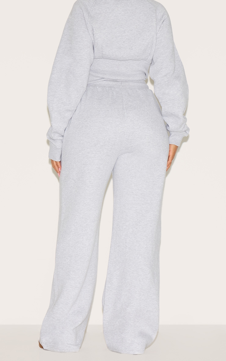 Shape Jogging large gris cendré à taille haute et lisérés surjetés image 3