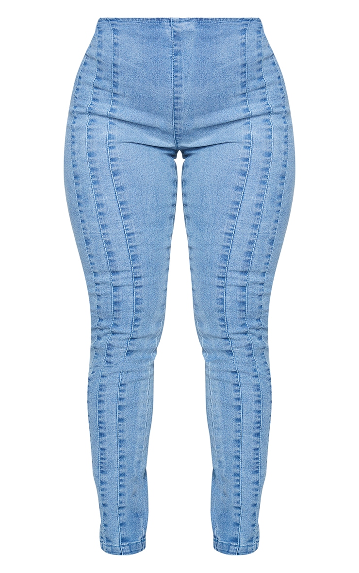 Shape Vintage Denim Seam Detail High Waist Skinny Jeans image 5