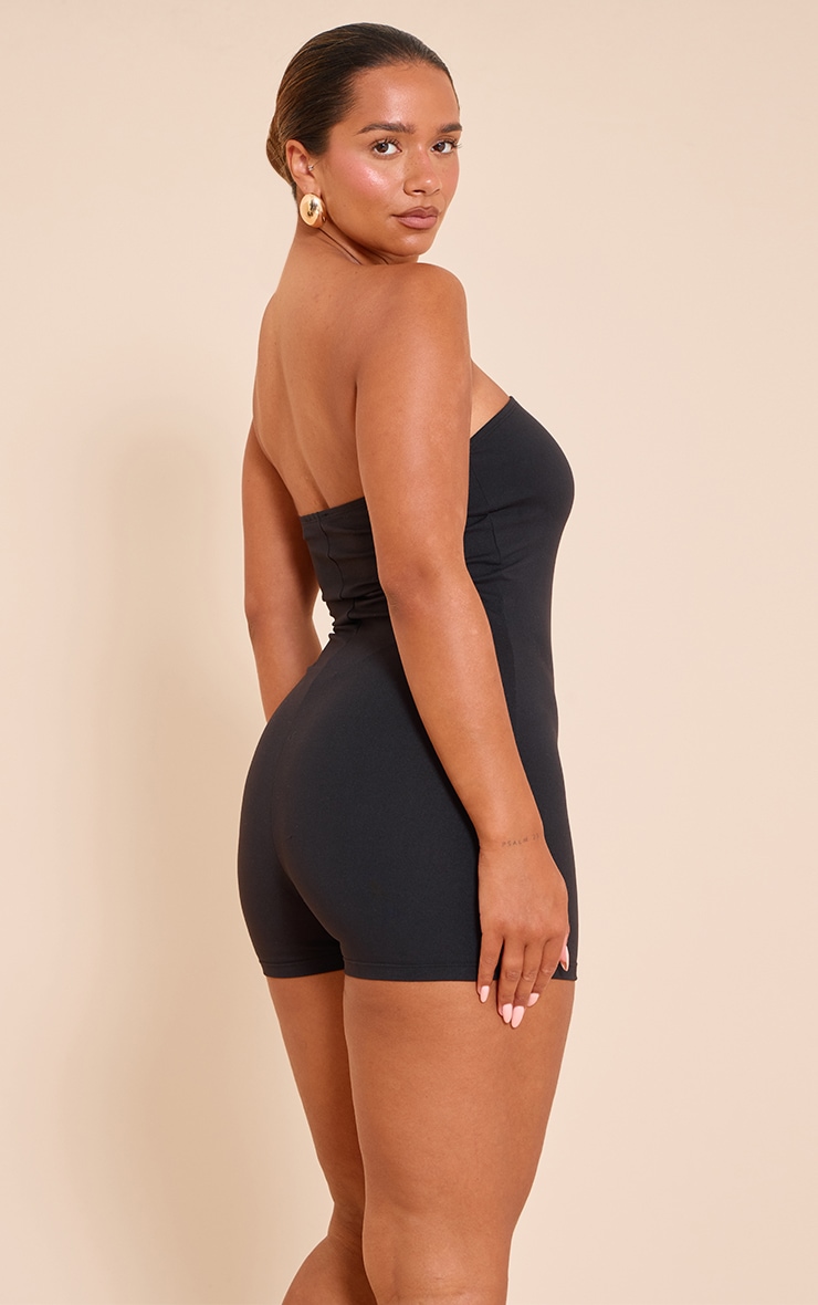 Shape Black Sculpted Bandeau Romper image 2