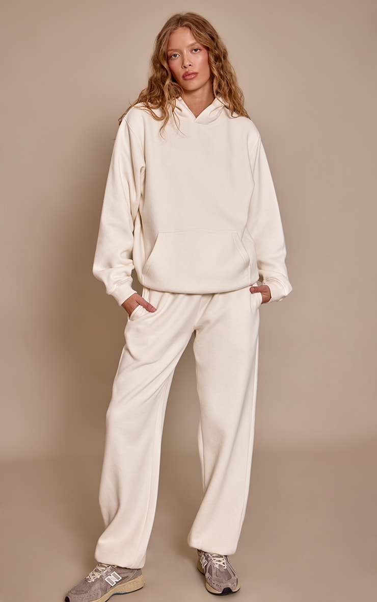 Cream Cuffed Sweat Pants