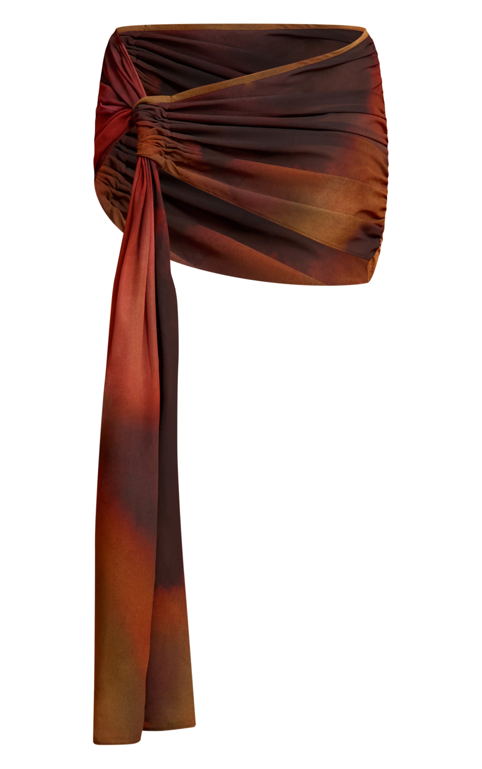 Multi Blurred Print Chiffon Beach Skirt image 6