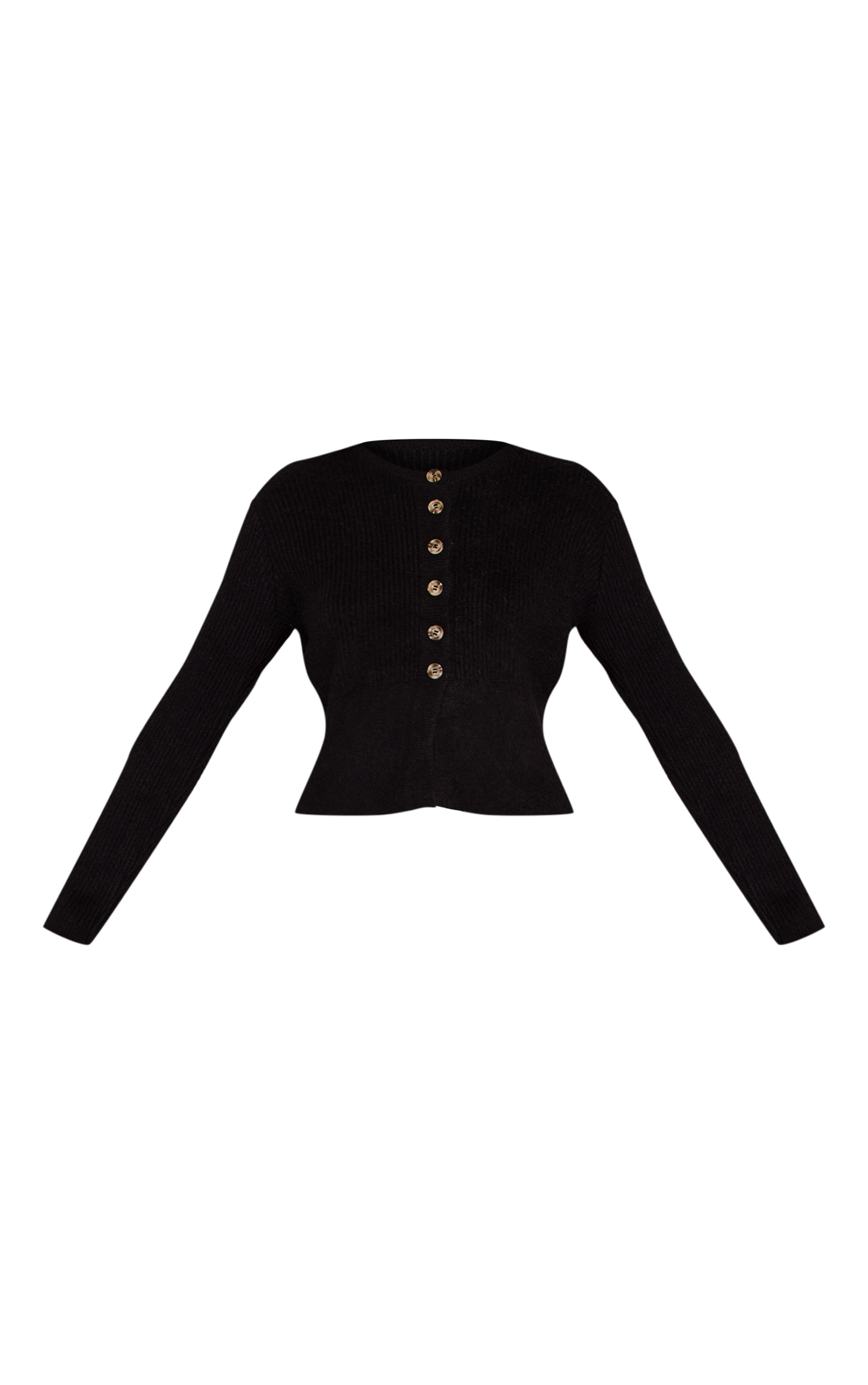 Black Cinched Waist Cardigan  image 5