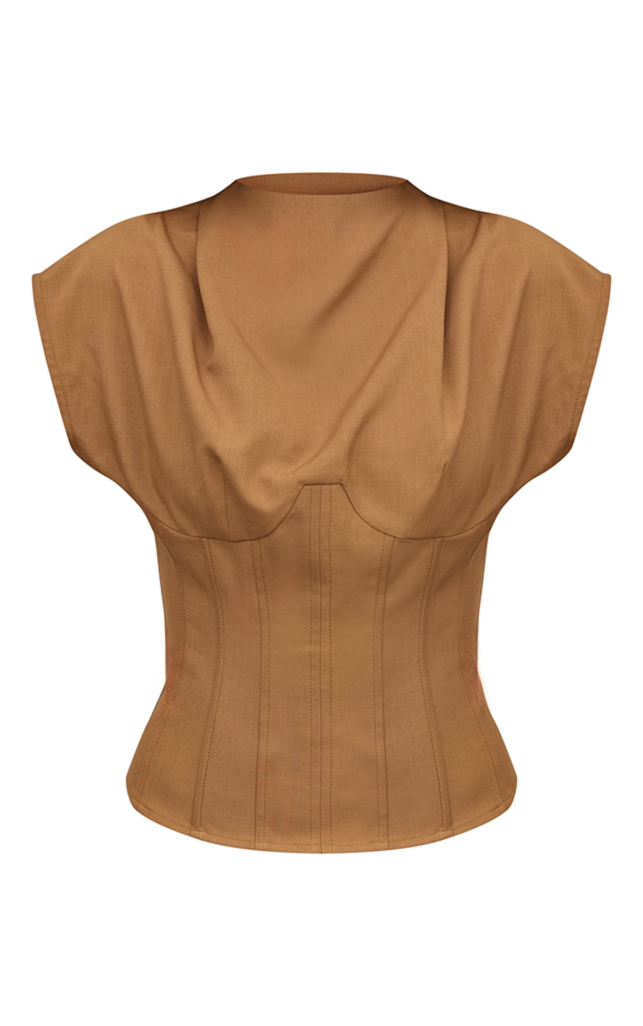 Camel Cinched Waist Top  image 5