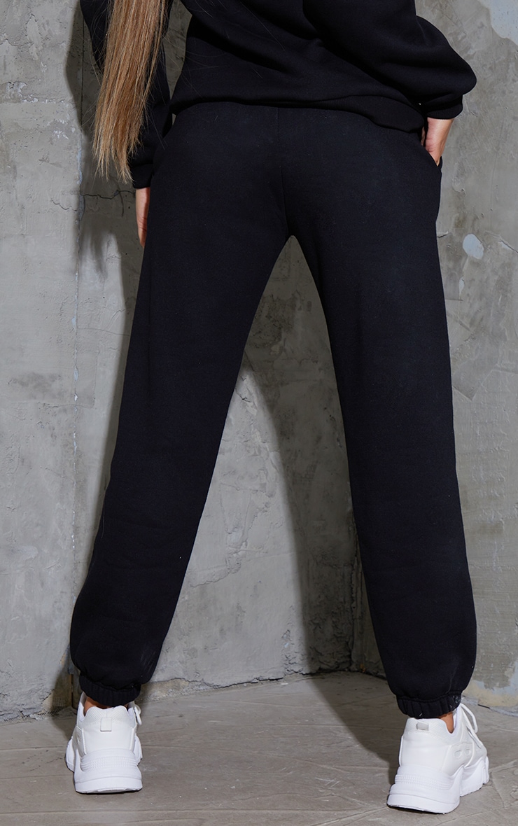 PRETTYLITTLETHING Logo Black Est 2012 Track Pants image 3