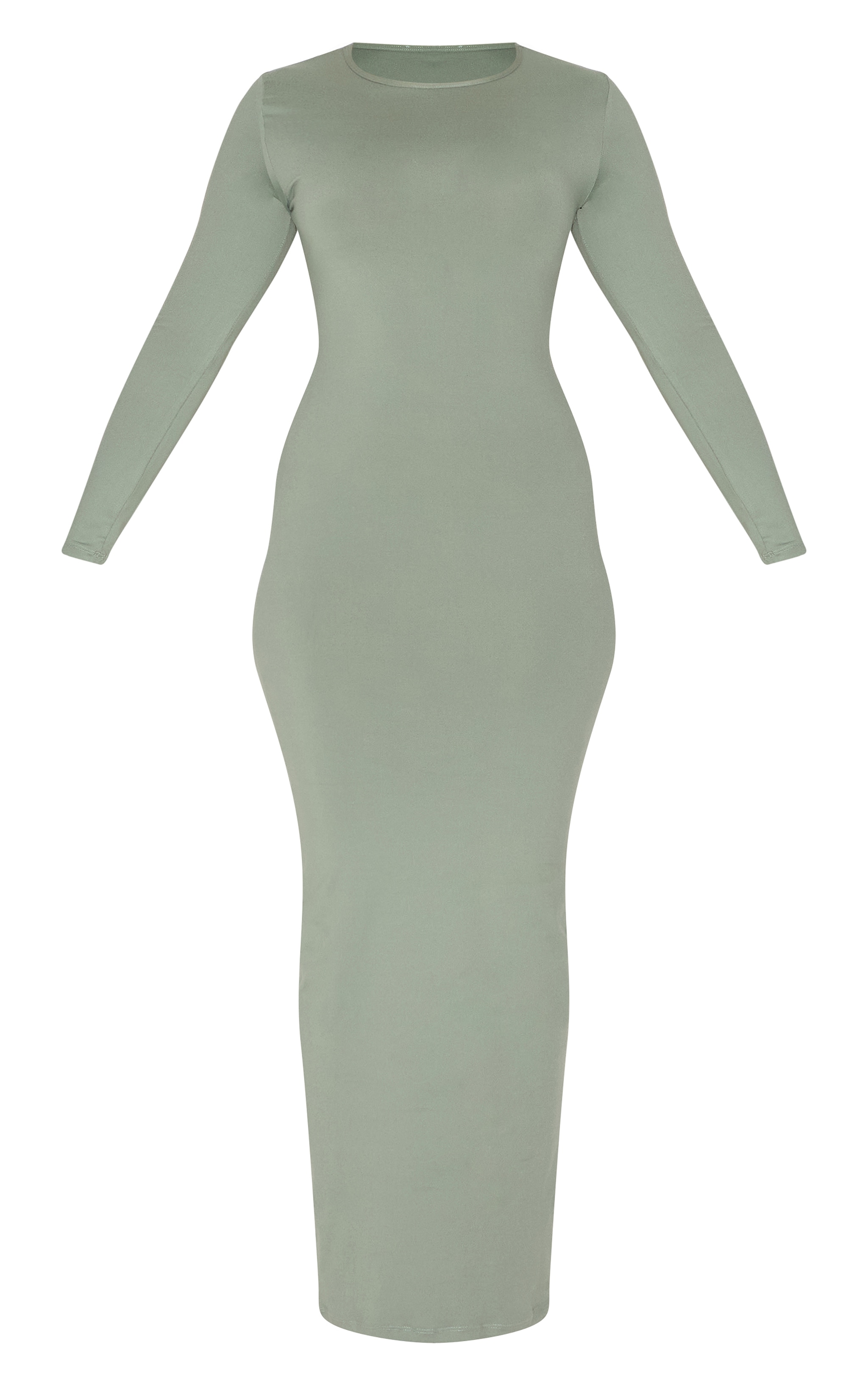 Shape Robe longue sculpt vert sauge à manches longues image 5