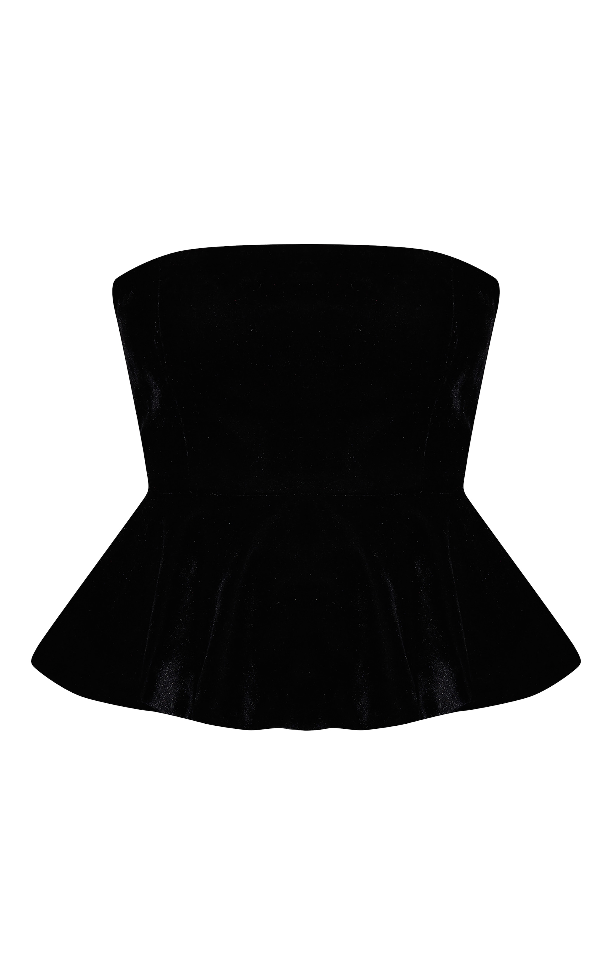 Black Velvet Peplum Bandeau image 5