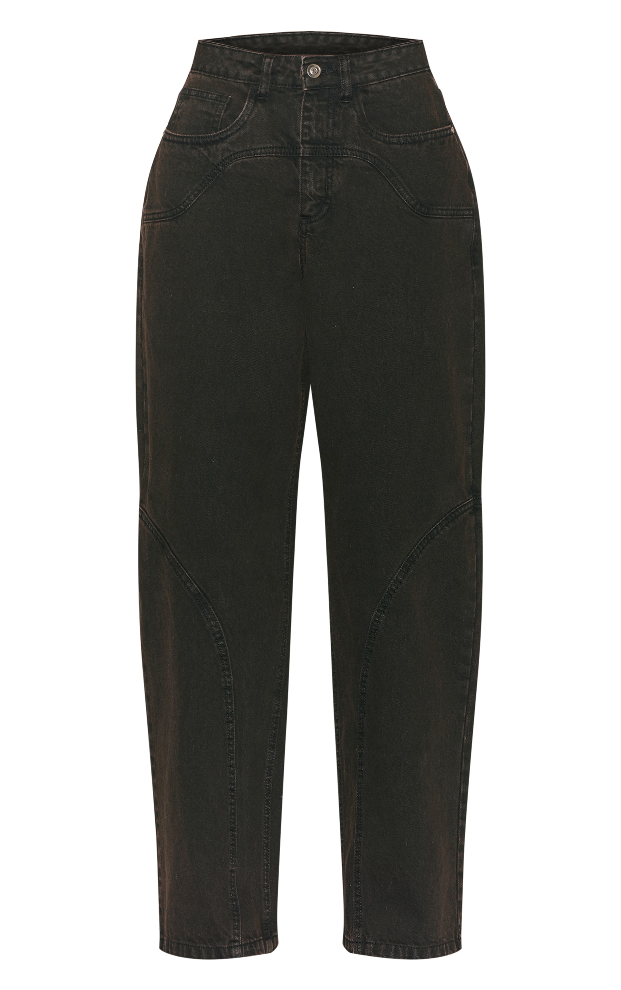 Dark Chocolate High Waist Western Seam Detail Jeans image 5