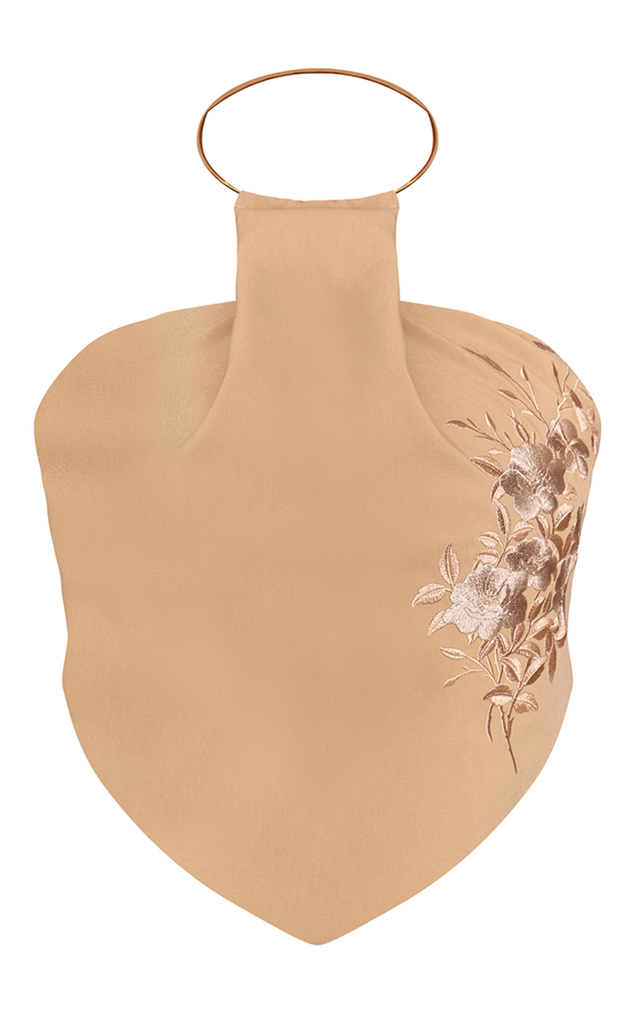 PLT Label Plus Stone Woven Embroidered Pleat Detail Gold Trim Top image 5