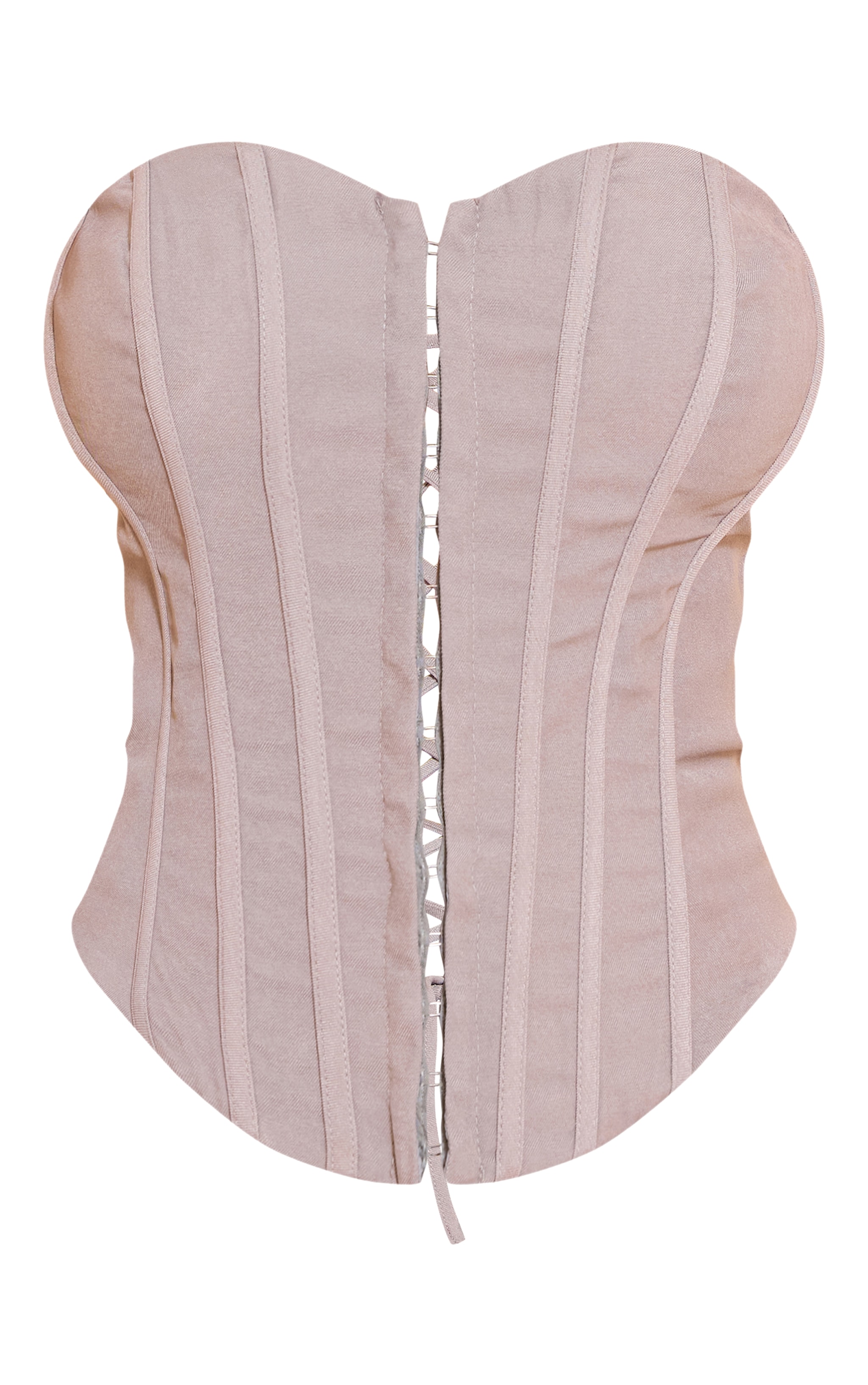 Shape Grey Hook And Eye Front Boned Corset Top image 5
