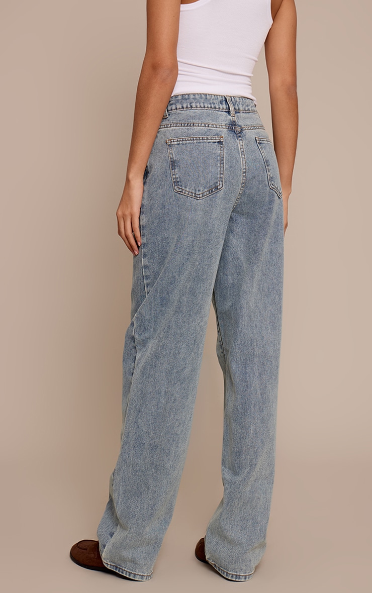 Tall Vintage Bleach Wash High Waist Baggy Boyfriend Jean image 3