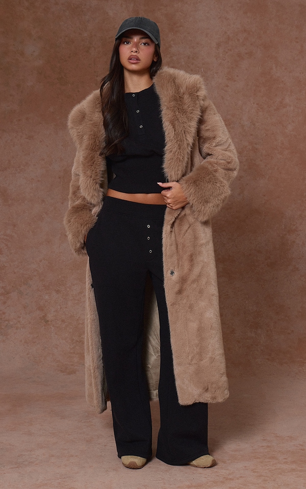 Black High Waist Straight Leg Joggers