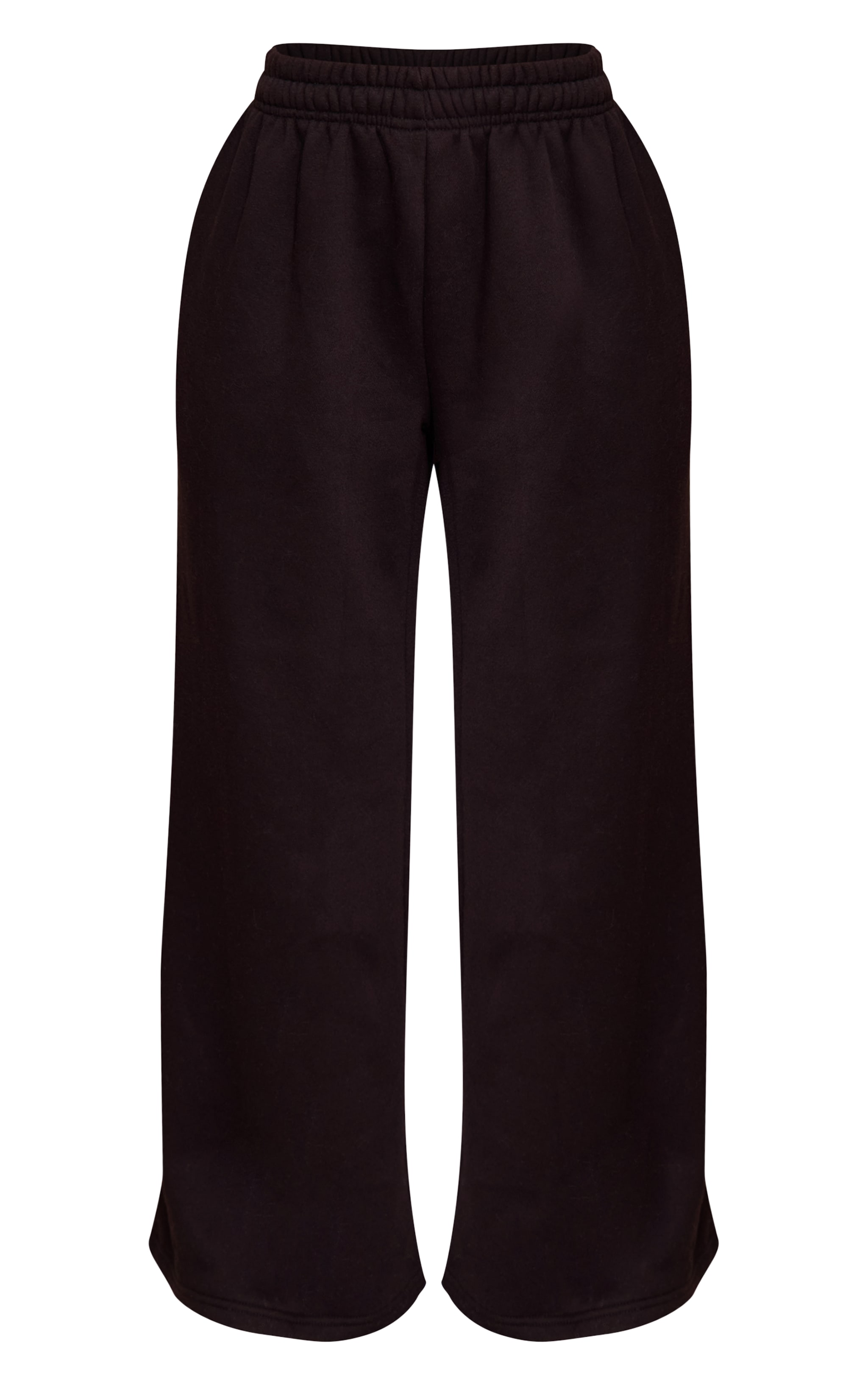 Petite Black Super Wide Leg Elasticated Waist Sweatpants image 5