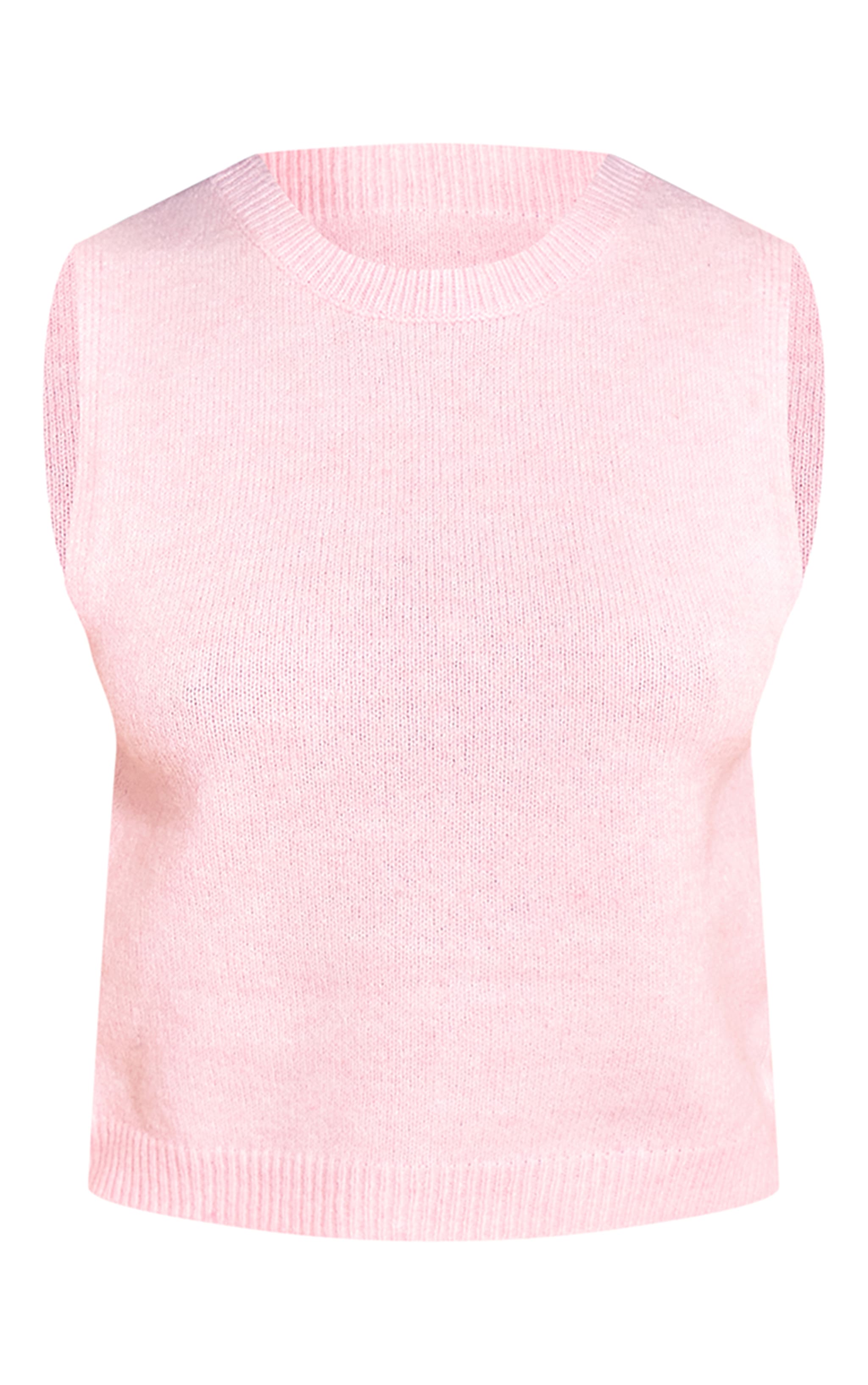 Petite Pink Knitted Vest Top image 5