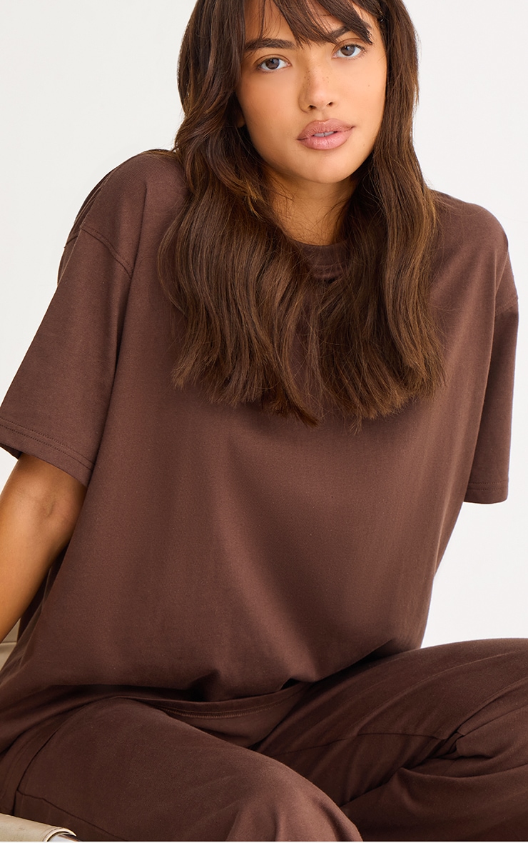 Chocolate Oversized Boxy T-shirt image 4