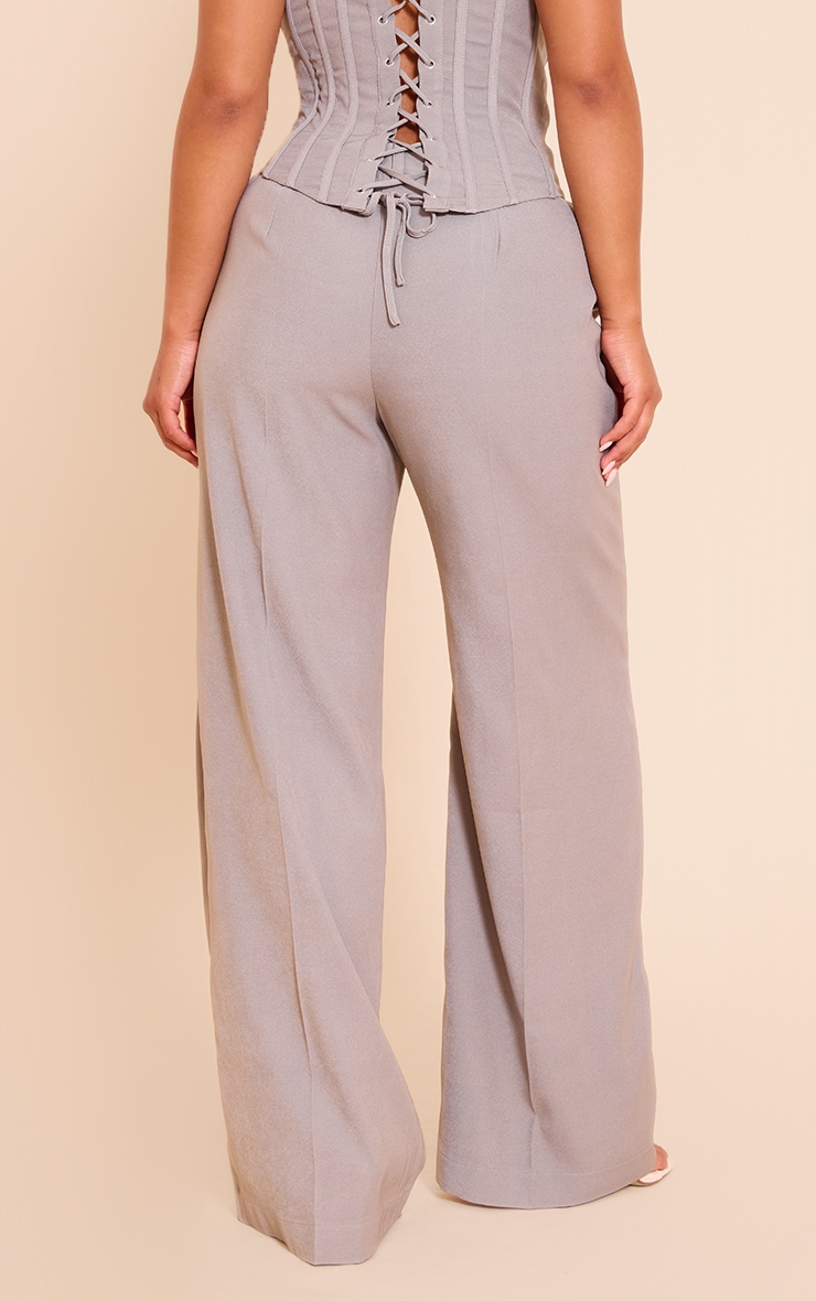 Shape Grey Tailored Woven Wide Leg Pants image 3