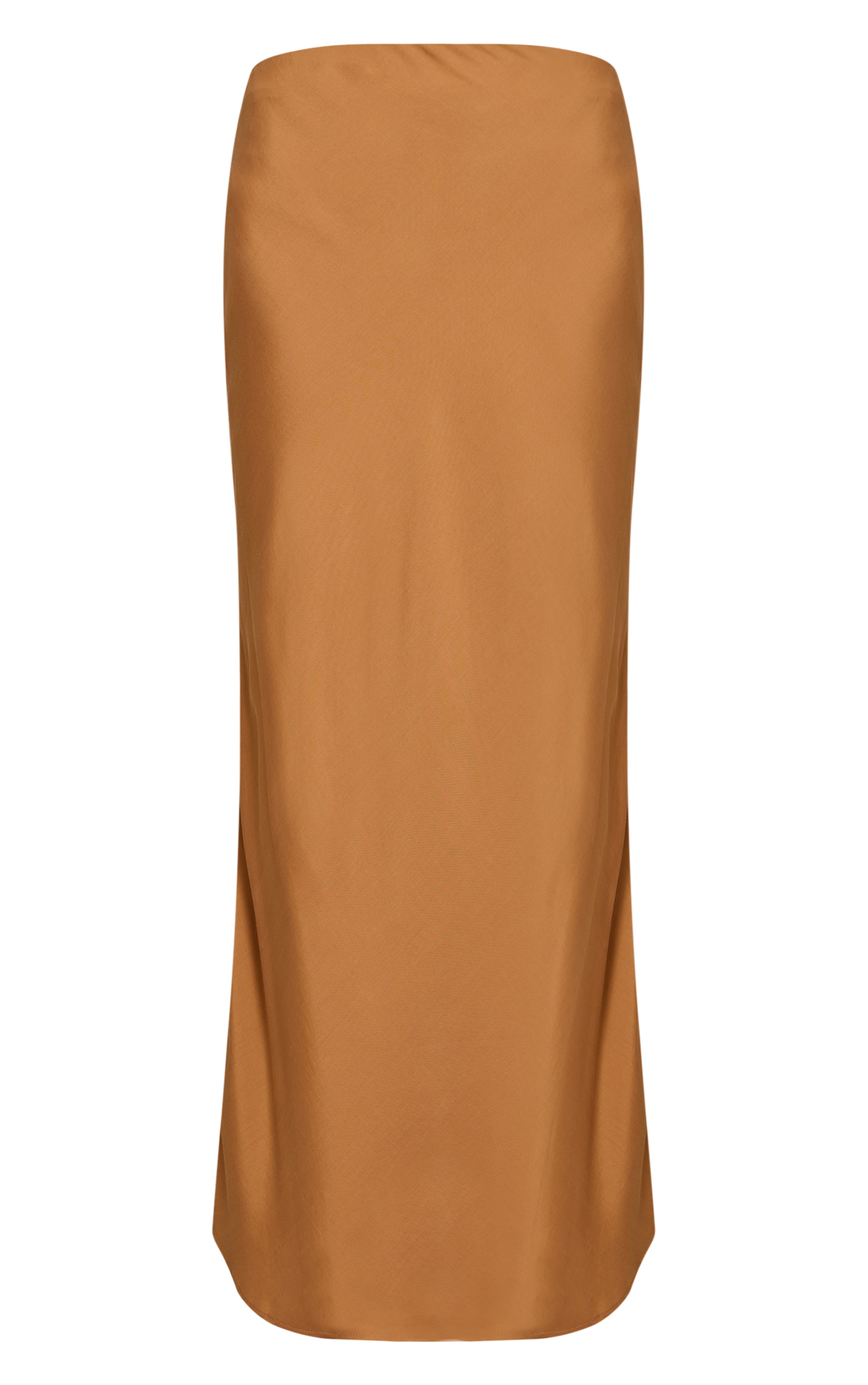 Tan Tencel Basic Maxi Skirt image 5