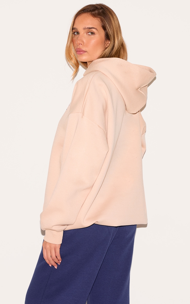 PRETTYLITTLETHING Cream Oversized Hoodie image 2