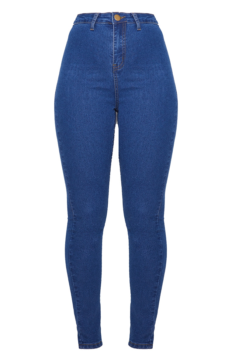 Jean skinny disco moyennement délavé basique taille haute image 3