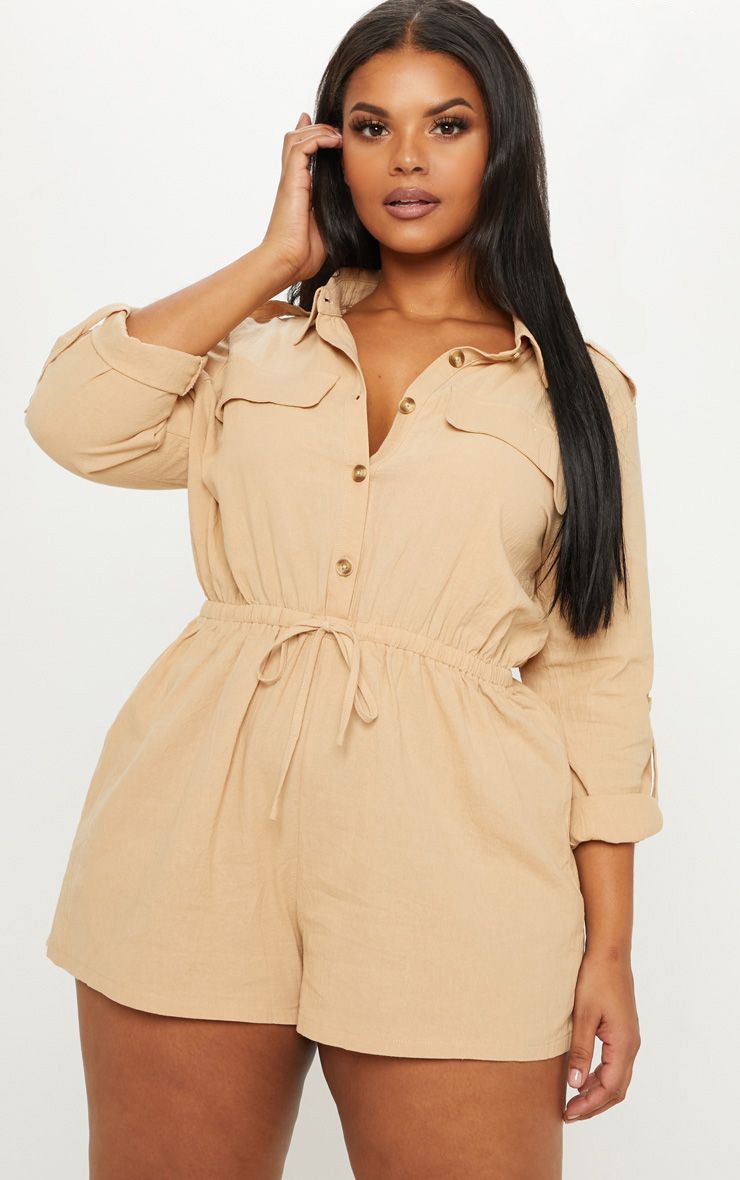 stone utility playsuit
