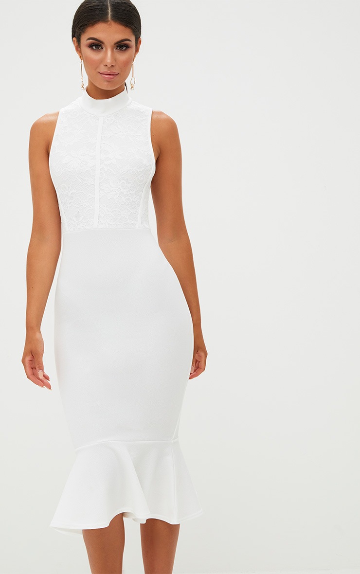Midi Dress with Fishtail