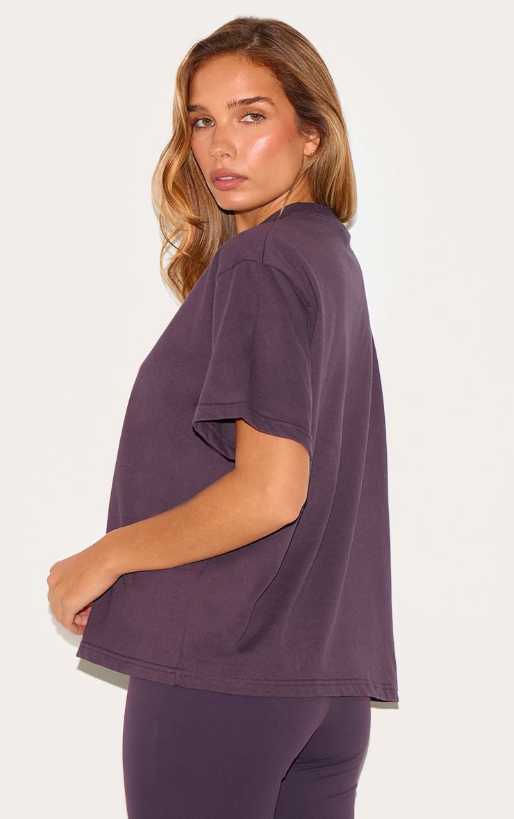 Plum Wellness Printed Boxy Oversized T Shirt image 2