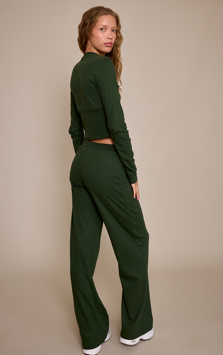 Emerald Green Super Soft Wide Leg Pants image 3