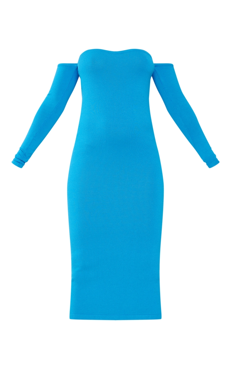 Cobalt Bardot Long Sleeve Knit Maxi Dress image 5