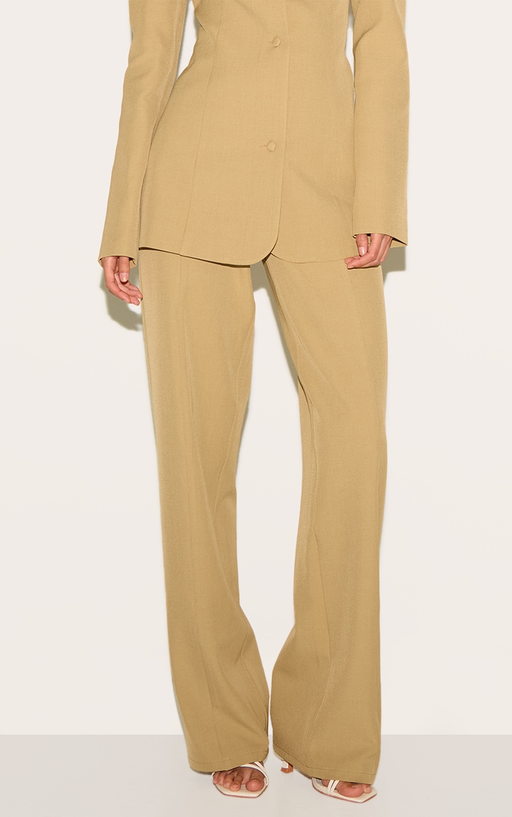 Pantalon de tailleur large moutarde profond image 2