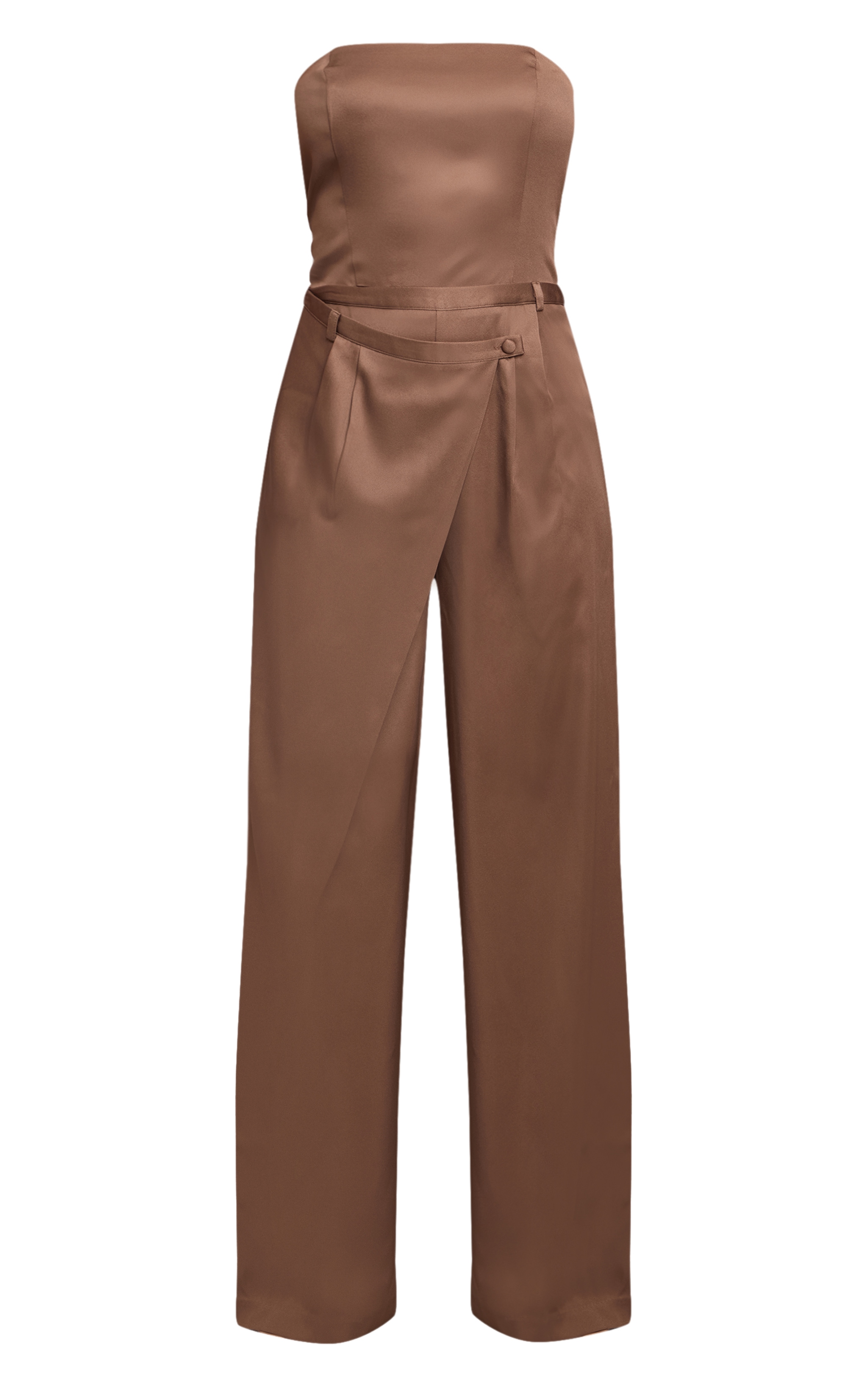 Mushroom Bandeau Wrap Waist Straight Leg Jumpsuit image 5