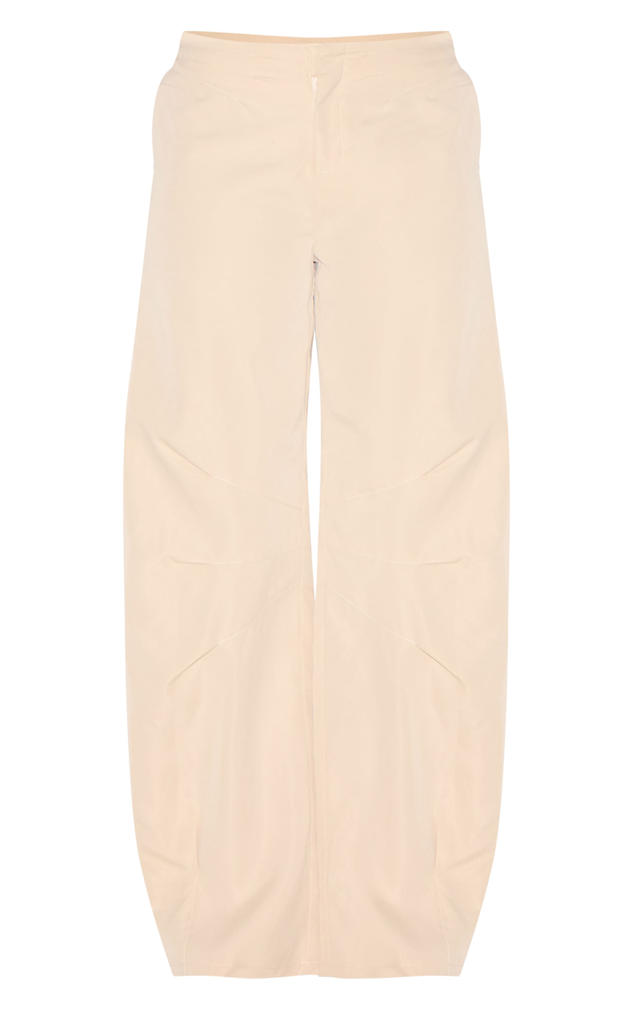 Stone Woven Tailored Barrel Leg Pants image 5