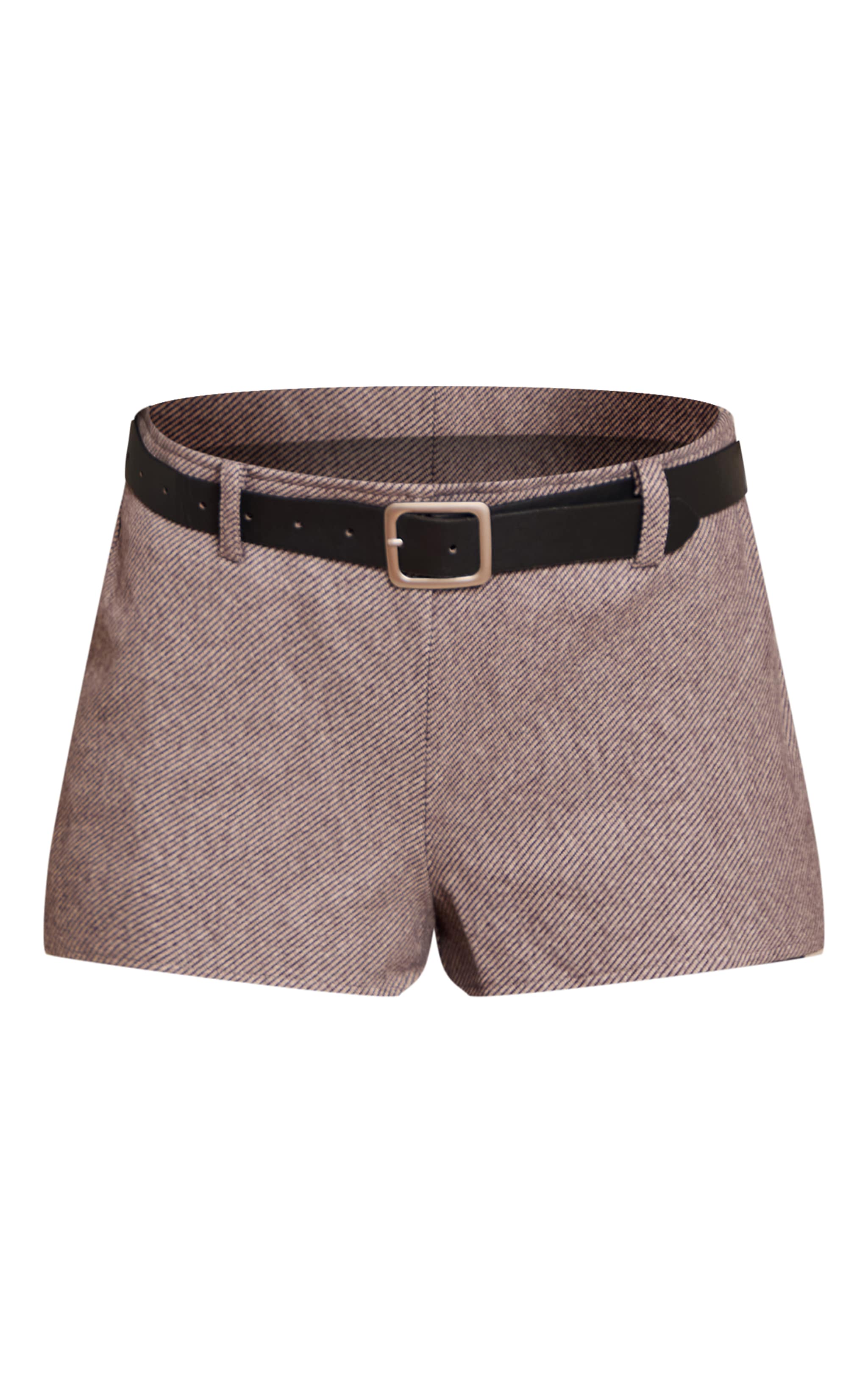 Brown Herringbone Hot Pants image 6