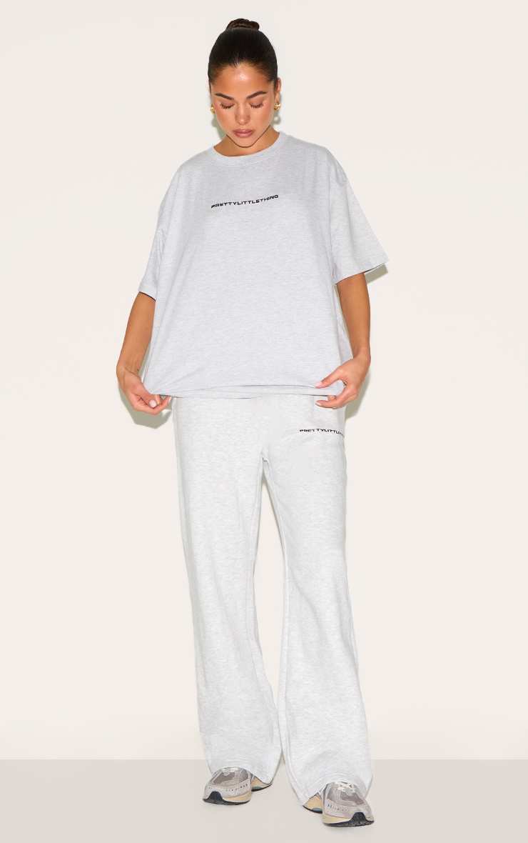 PRETTYLITTLETHING T-shirt gris cendré clair oversize à imprimé image 3