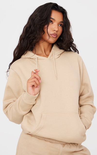 Hoodie en sweat oversize sable