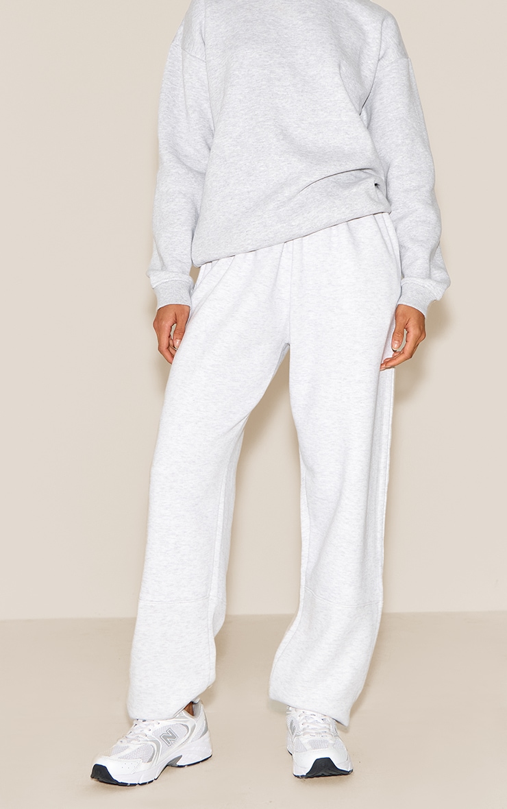 Grey Seam Detail Oversized Cuff Sweatpants image 2