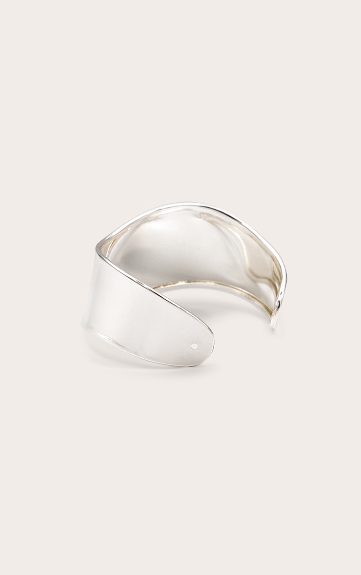 Silver Angled Asymmetric Cuff image 3